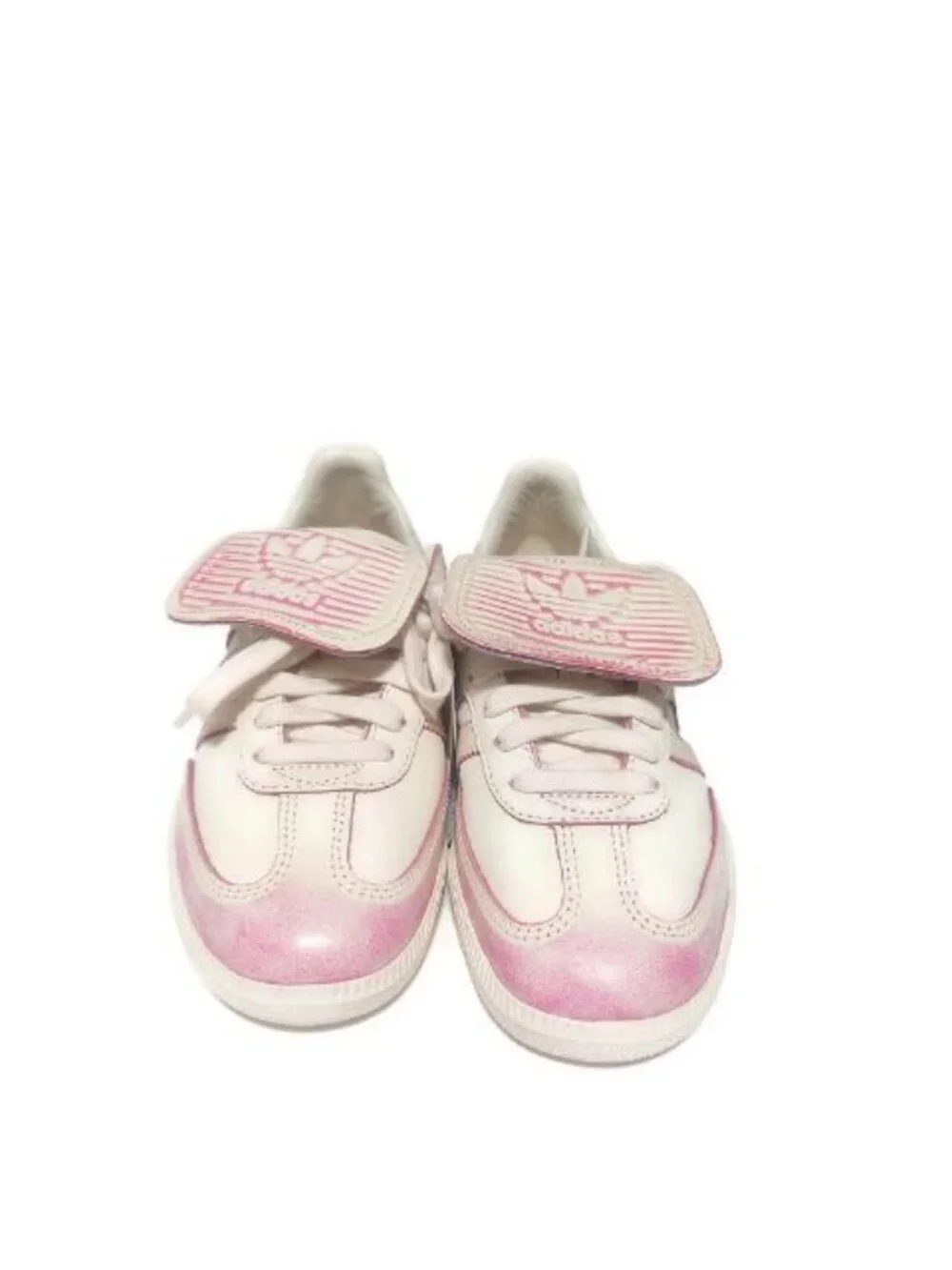 Adidas Samba LT Womens Size 9.5 Cream White Shock Pink Leather Sneaker Shoes New